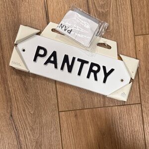 Hearth and hand White and Black Pantry Sign